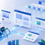 Search engine crawler optimizing crawl budget across connected website pages and sitemap structure.