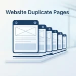 Website duplicate pages shown as repeated WordPress page layouts